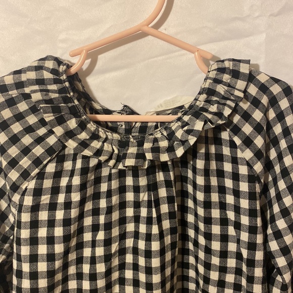 H&M Ruffled-Collar Gingham Dress - Picture 3 of 6